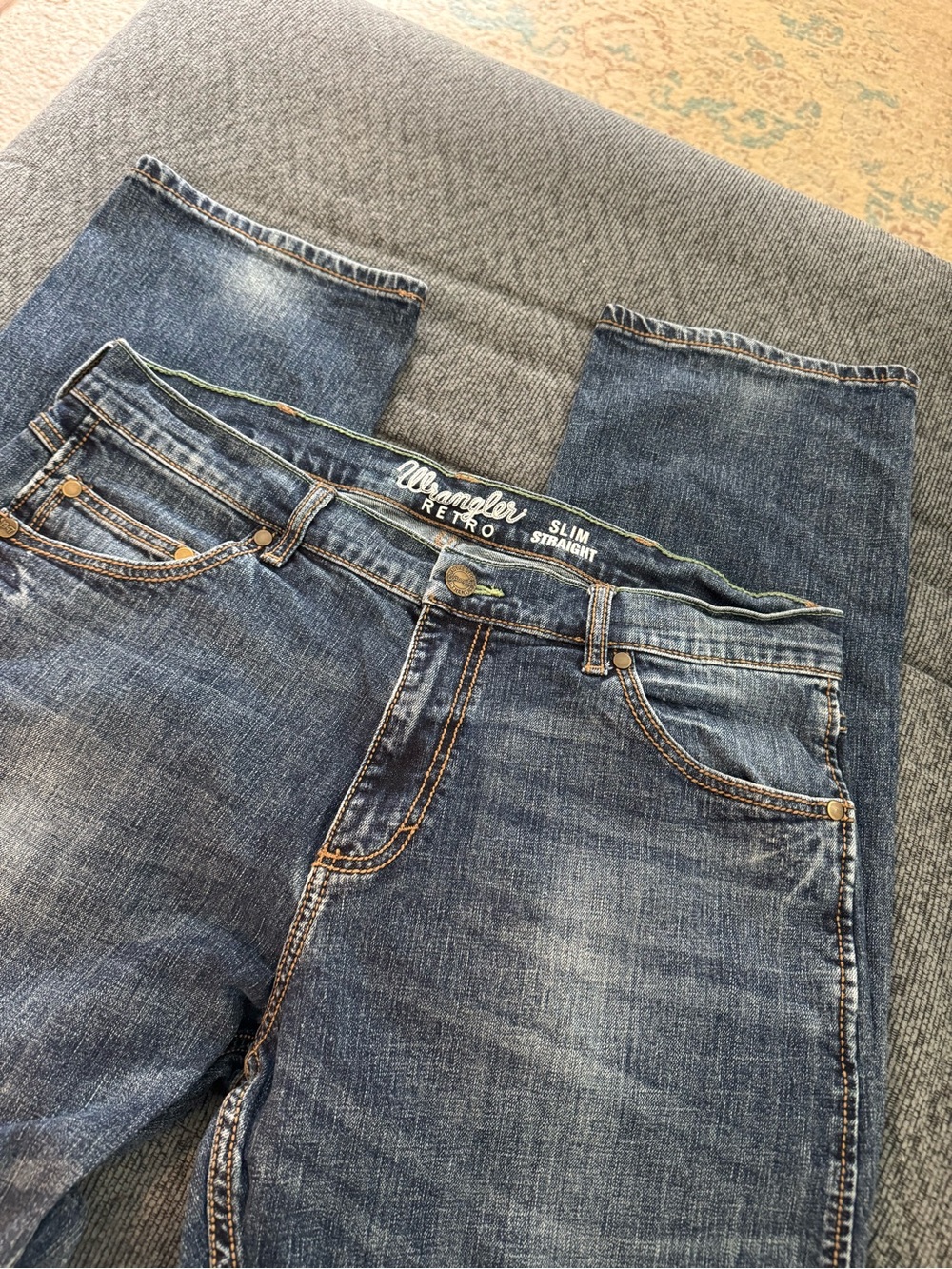 Men’s Wrangler Retro Slim Straight-Leg Jeans, 36x34 - Picture 7 of 9